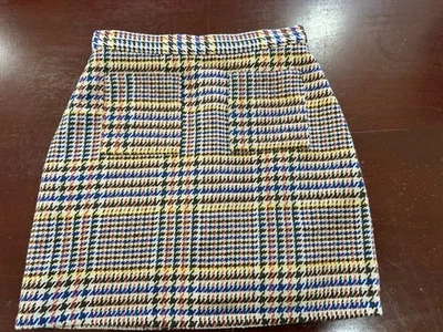 ModCloth Medium Brown Plaid Pencil Skirt Lined #1523 - Image 1 of 4