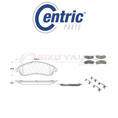 Centric Ceramic Disc Brake Pads w Shims for 2004-2005 Pontiac Bonneville wm Foto 1 de 4