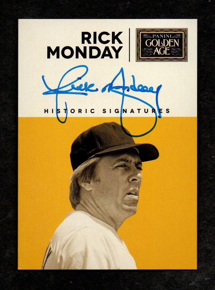 2014 Edad de Oro Auténticas Firmas Históricas Rick Monday Cubs Dodgers Autógrafo Foto 1 de 2