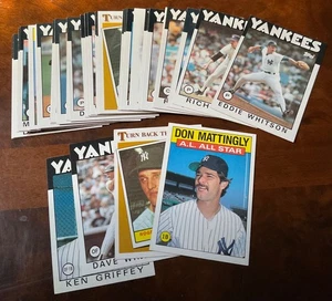 1986 Topps Béisbol New York Yankees Lote de 35 tarjetas diferentes - Imagen 1 de 2