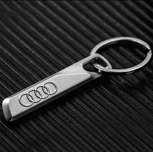 AUDI Car Logo Teardrop Metal Keyring key chain Fob Gift Best Quality UK SELLER - Picture 1 of 3