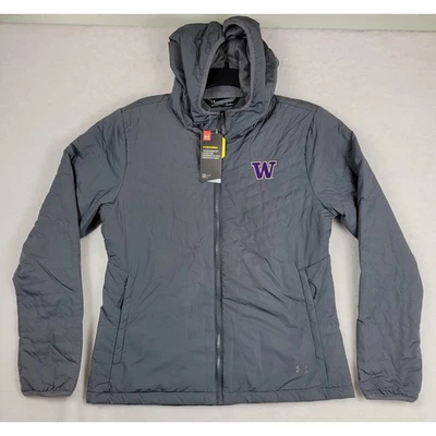 Chaqueta con capucha gris Under Armour Washington Huskies para mujer L grande Foto 1 de 4