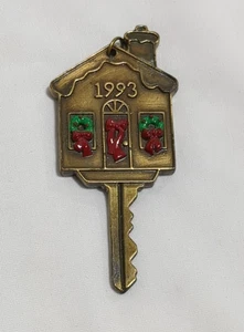 Vintage Hallmark Andenken 1993 New Home Schlüssel Ornament Weihnachten Haus Schlüssel - Bild 1 von 6