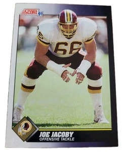 1991 Score #532 Joe Jacoby Washington Redskins Commanders Football Card (O7 - Picture 1 of 2