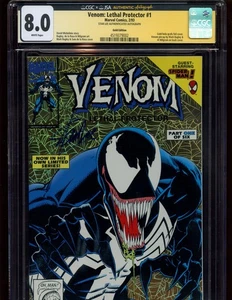 Feb 1993 Marvel Comic Venom: Lethal Protector #1 Stan Lee Auto CGC & JSA 8.0 - Picture 1 of 2