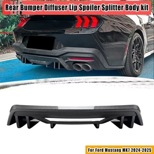 Für Ford Mustang MK7 Heckstoßstangen Diffusorlippe Bodykit Kohlefaser-Optik - Bild 1 von 10