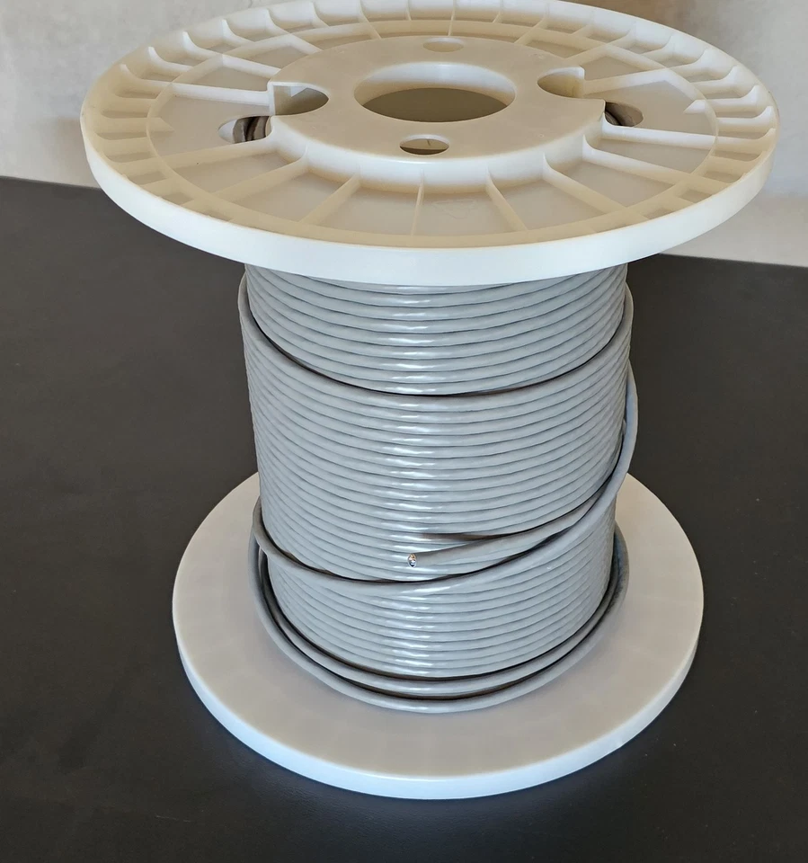 Cat6 Bulk Telecom/Data Cable 300 ft Gray – 23 AWG Solid UTP 550 MHz UL Listed - Image 1 of 4