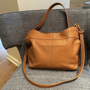 HOBO International Pier Schultertasche Handtasche 2 Riemen Pebbled Leder camel braun - Bild 1 von 11