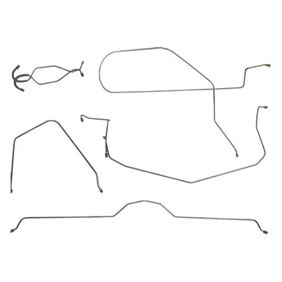 Kit de línea de freno completo tubos de freno eléctricos Chevrolet Corvette 1965 acero inoxidable 7 piezas Foto 1 de 4