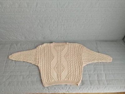 Pullover in beige - selbst gestrickt - Bild 1 von 2