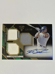 2016 Kyle Schwarber Triple Threads Patch Auto /50 - Picture 1 of 2