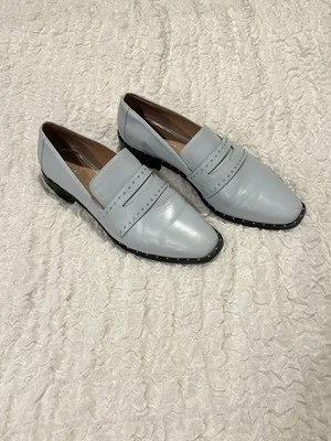 Mocasín Linea Paolo Tara Penny, azul claro, CUERO con pequeños tachuelas 7m Foto 1 de 4