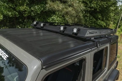 Rugged Ridge Roof Rack with Basket 18-20 Jeep Wrangler JL 4Dr Hardtops — 第 1/4 张图片