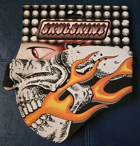 Neoprene Half Face Mask Steel Skull & Flames Adjustable Skulskinz Headwear New - Bild 1 von 2