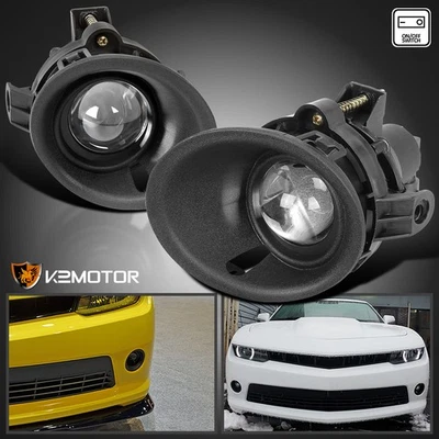 Fits 2014-2015 Chevy Camaro 3.6L V6 Clear Projector Bumper Driving Fog Lights Foto 1 de 4