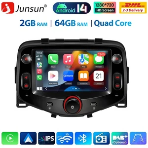 Autoradio Für Toyota Aygo Citroen C1/Peugeot 108 Carplay Android 14 GPS Navi 64G - Bild 1 von 19