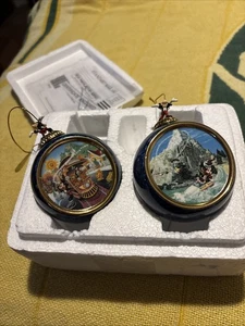 Disney Mickey Mouse Weihnachtsschmuck - Toontown & Mark Twain Riverboat selten - Bild 1 von 10