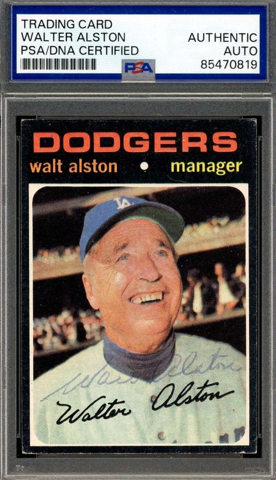 Walter Alston PSA DNA Vintage Signed 1971 Topps Autograph - Image 1 of 1