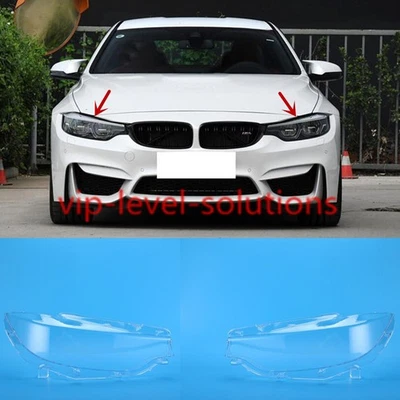 Para BMW Serie 4 M4 F32 2018-2020 Un par de lentes de faros cubierta transparente + sellador Foto 1 de 4