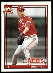 1991 O-Pee-Chee Tim Layana Cincinnati Reds #627 - Picture 1 of 2