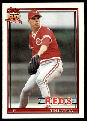 1991 O-Pee-Chee Tim Layana Cincinnati Reds #627 - Image 1 of 2