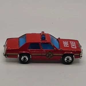 Matchbox Ford LTD Fire Chief Car - Fire Dept. Vintage 1987 Excellent Condition - Picture 1 of 9