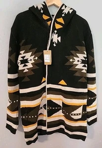 One In A Million Hooded Cardigan Sweater Mens Sz XL S2004-3 Orig $159 - Picture 1 of 4