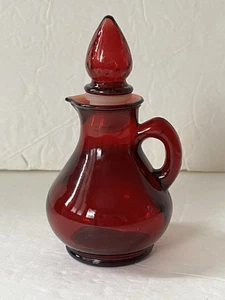 Botella de perfume vintage Avon rojo rubí con tapón de fresa ~ vacía - Imagen 1 de 12