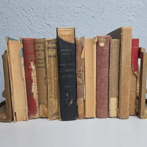 Lot of 5 Distressed Old Vintage Antique Rare Hardcover Random Books - Picture 1 of 1