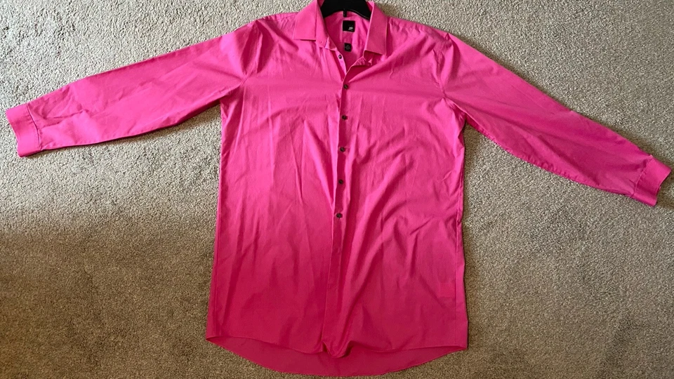 Camisa de vestir con botones talla 36-37 grande y alta para hombre  Foto 1 de 2