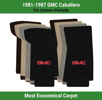 Lloyd Velourtex Front Row Carpet Mats for '81-87 GMC Caballero w/Red GMC 1 Logo - Image 1 of 4