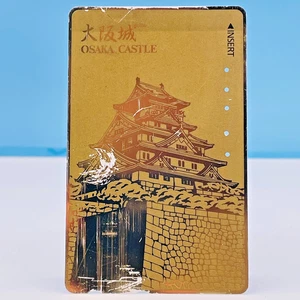 Osaka Castle Telephone Card 50 phone Card NTT Gold Japanese Vintage Japan Rare - Picture 1 of 8