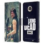 OFFICIAL AMC THE WALKING DEAD DARYL DIXON LEATHER BOOK CASE FOR MOTOROLA PHONES