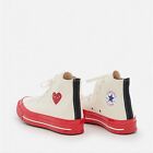 Comme Des Garcon Play Converse Chuck 70 White Hightops Red Heart Sole Size 11.5