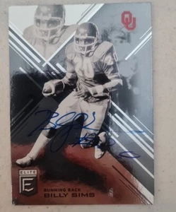 BILLY SIM3 SOONERS NFL HOF AUTO IP - Picture 1 of 2