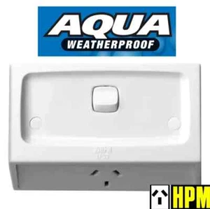 HPM AQUA Weatherproof IP53 Flush Switched Powerpoint GPO Outlet Socket 10A WE - Bild 1 von 5