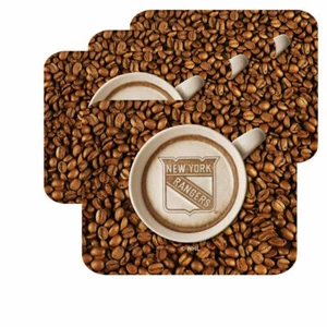 NEW YORK RANGERS LATTEAM KAFFEEKUNST 4er-Pack UNTERSETZER SET UNTERSETZER - Bild 1 von 1