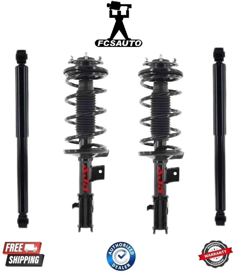 Para 06-13 Suzuki Grand Vitara FCS 4PCS conjunto completo de apoio de suspensão dianteiro e amortecedores traseiros - Imagem 1 de 1