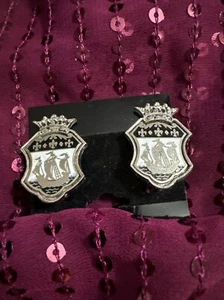 Adolph Katz Vintage Coro Ship Earrings So Stately. Clip Back 78 Years Old Nice - Picture 1 of 4