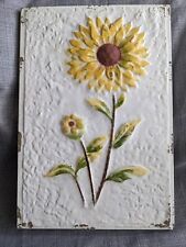 Wall Decor 3-D Sunflower Wall Picture Metal Flower Shabby Vintage style 