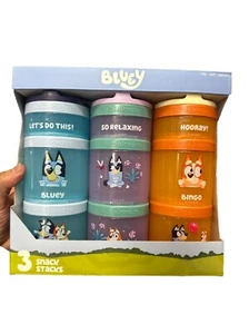 Whiskware snack containers Bluey 3 pack BPA and Phthalate-free Dishwasher Safe - Bild 1 von 1
