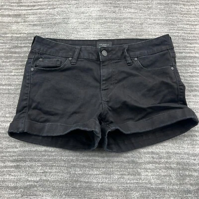 Pantalones Cortos Celebrity Rosa Talla 5/27 Para Mujer Puños Elastizados Tiro Medio Lavado Oscuro Negro Foto 1 de 4