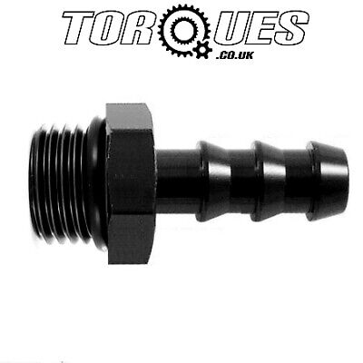 AN -6 (AN6) ORB-6 9/16  UNF Male To 8mm 5/16  Barb Adapter Fitting In Black • 5.28€