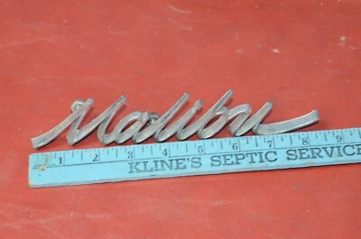 1966 1967 Chevrolet Chevelle Malibu Emblem Quarter Panel Ornament Trim Script - Image 1 of 4