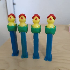 Lot of 4 Vintage Chick in Egg Pez Dispensers Hungary - Picture 1 of 6