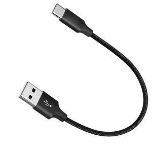Cavo caricatore rapido USB-A a USB-C corto intrecciato resistente 25 cm compatibile con tutti - Foto 1 di 6