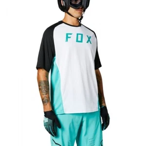 FOX RACING DEFEND SHORT SLEEVE JERSEY, TEAL, SMALL, 27630-176-S - Picture 1 of 2