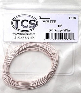 Wire 32awg 10 foot White, 18 strand wire outside diameter 0.022" (.0559cm) - Picture 1 of 3