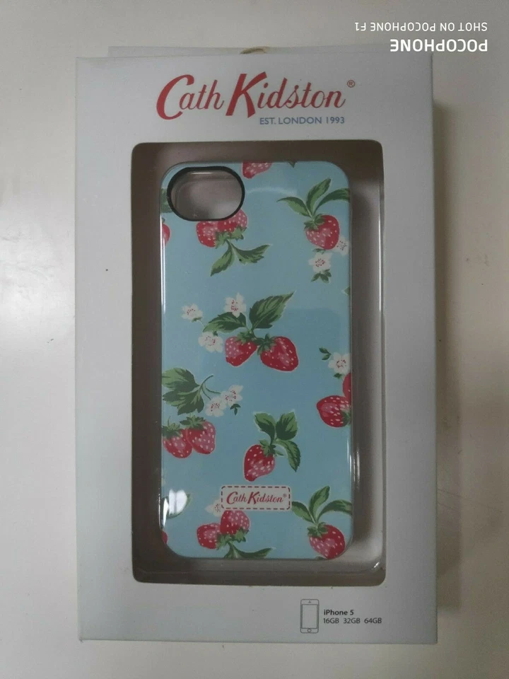 Cath Kidson IPhone 5 Protecive Case NIB cute strawberry on blue print  - Image 1 of 3