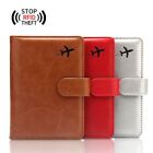 PU Leather RFID Business Passport Cover Anti-theft ID Card Pouch  Women Men